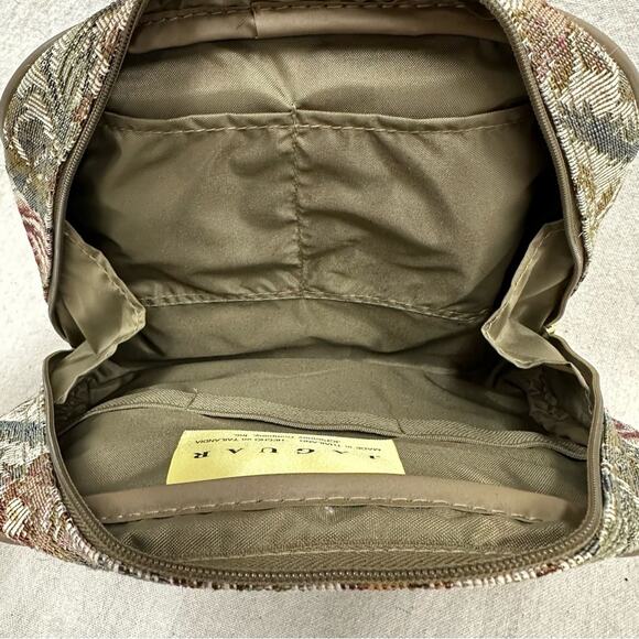 Jaguar JC Penneys vintage floral tapestry travel toiletry/makeup zip up bag - Picture 4 of 10
